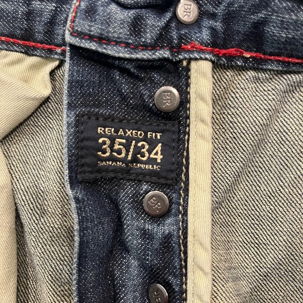 Banana Republic Relaxed Fit Blue Jeans 100% Cotton Straight Leg | 35x34